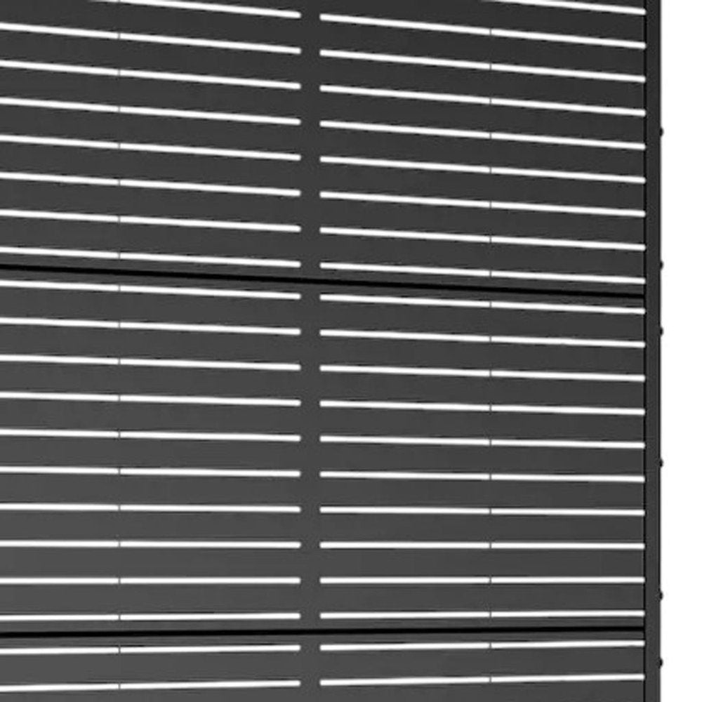 72" X 47" Black Metal Rectangular Planter Box