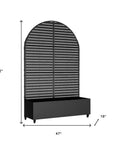 72" X 47" Black Metal Rectangular Planter Box