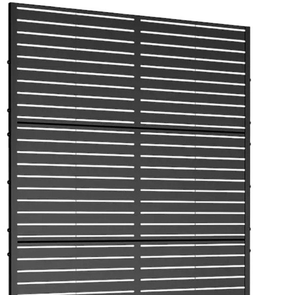 72" X 47" Black Metal Rectangular Planter Box