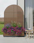 72" X 47" Brown Metal Rectangular Planter Box