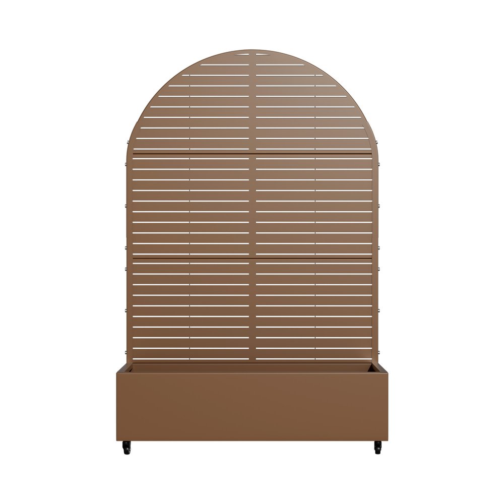 72" X 47" Brown Metal Rectangular Planter Box