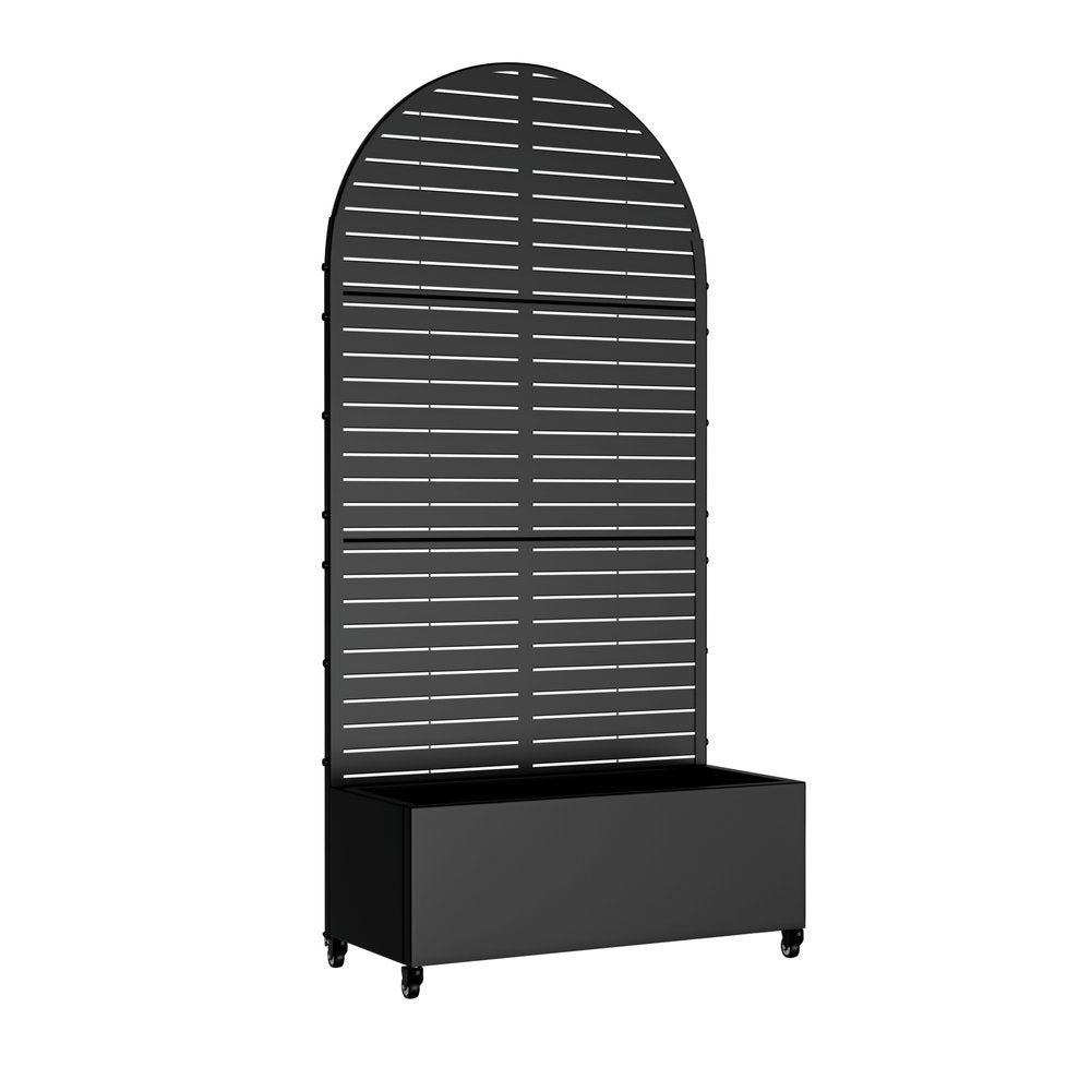 72" X 35" Black Metal Rectangular Planter Box
