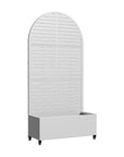 72" X 35" White Metal Rectangular Planter Box