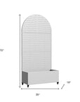 72" X 35" White Metal Rectangular Planter Box