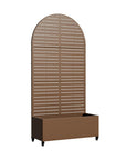 72" X 35" Brown Metal Rectangular Planter Box