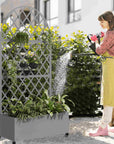 72" X 35" Gray Metal Rectangular Planter Box