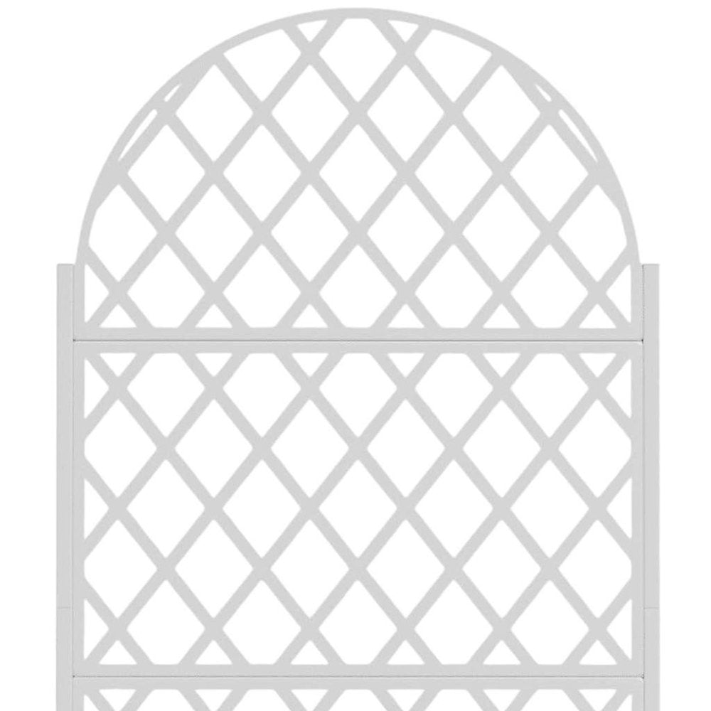 72" X 35" White Metal Rectangular Planter Box