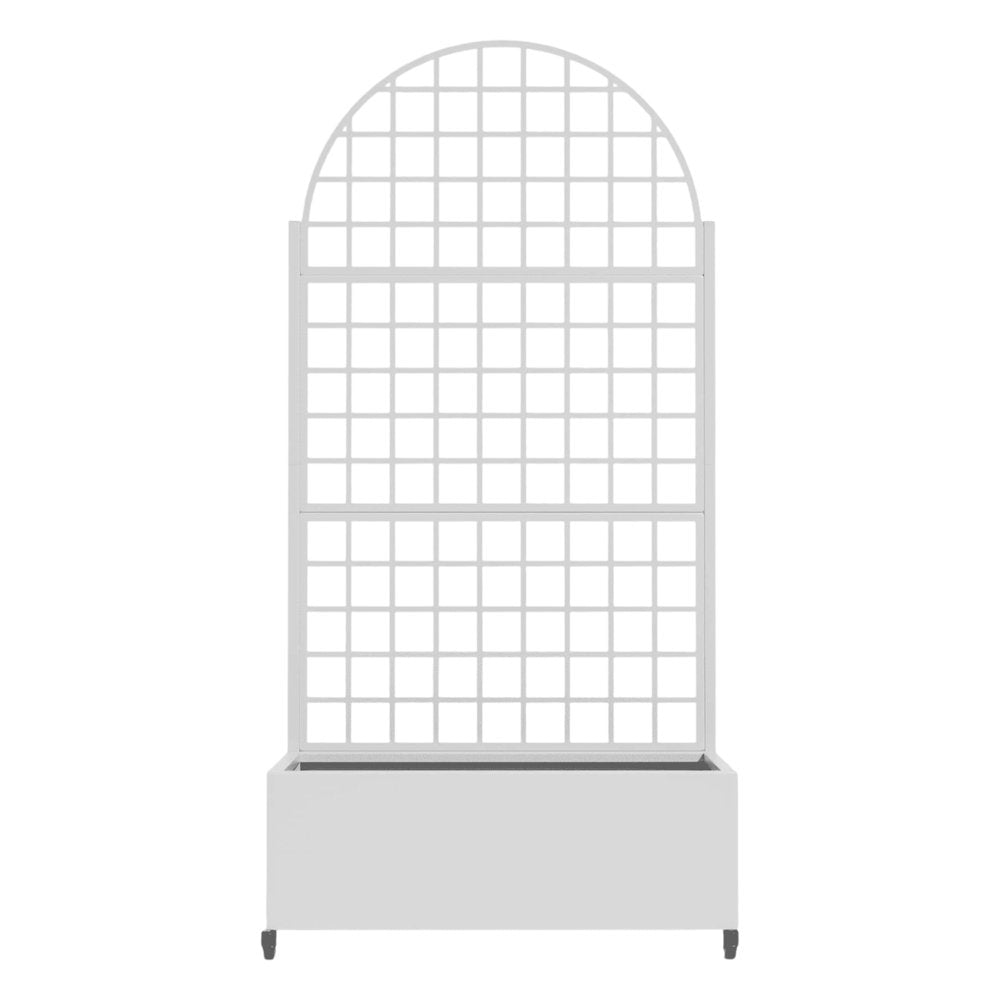 72" X 35" White Metal Rectangular Planter Box
