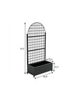 73" X 35" Black Metal Rectangular Planter Box