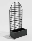 73" X 35" Black Metal Rectangular Planter Box