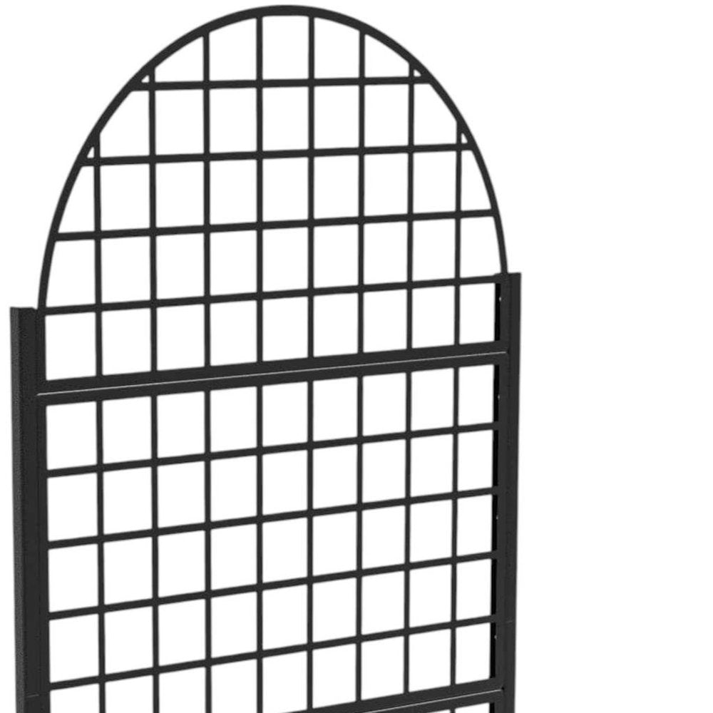 73" X 35" Black Metal Rectangular Planter Box