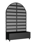 72" X 47" Black Metal Rectangular Planter Box