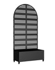 72" X 35" Black Metal Rectangular Planter Box