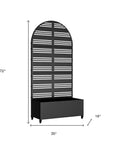 72" X 35" Black Metal Rectangular Planter Box