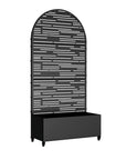 72" X 35" Black Metal Rectangular Planter Box