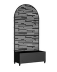72" X 35" Black Metal Rectangular Planter Box