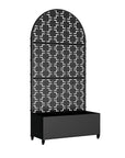 72" X 35" Black Metal Rectangular Planter Box
