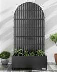 72" X 35" Black Metal Rectangular Planter Box