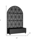 72" X 47" Black Metal Rectangular Planter Box