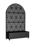 72" X 47" Black Metal Rectangular Planter Box