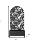 72" X 35" Black Metal Rectangular Planter Box