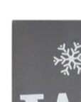 72" Gray And White Solid Wood Welcome Christmas Snowman Porch Sign