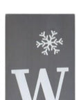 72" Gray And White Solid Wood Welcome Christmas Snowman Porch Sign
