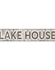 7" X 36" Gray Lake House Galvanized Metal Wall Decor