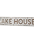 7" X 36" Gray Lake House Galvanized Metal Wall Decor