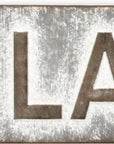 7" X 36" Gray Lake House Galvanized Metal Wall Decor