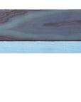 36" Blue And Natural Wood Agate Pattern Wall Mount Accent Shelf