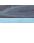 24" Blue And Natural Wood Agate Pattern Wall Mount Accent Shelf