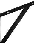 7" Set Of Two Black Metal Wall Mounted Shelf Brackets