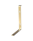 7" Set Of Two Gold Metal Wall Mounted Shelf Brackets