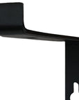 7" Set Of Two Black Metal Wall Mounted Shelf Brackets
