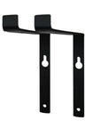 7" Set Of Two Black Metal Wall Mounted Shelf Brackets
