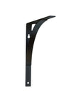 8" Set Of Two Black Curved Metal Wall Mounted Shelf Brackets