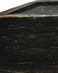 10" Black Distressed Wood Wall Mounted Floating Shelf With LED