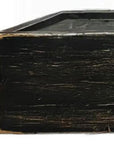 10" Black Distressed Wood Wall Mounted Floating Shelf With LED