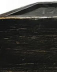 10" Black Distressed Wood Wall Mounted Floating Shelf With LED