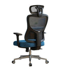 Black And Silver Swivel Rolling Office Chair