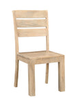 Five Piece Beige Round Solid Wood Dining Set with Four Chairs