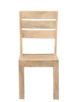 Five Piece Beige Round Solid Wood Dining Set with Four Chairs