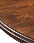 Five Piece Brown Round Solid Wood Dining Set with Four Chairs