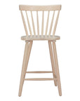 Set of Two 30" Natural Solid Wood Bar Height Bar Chairs