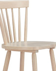 Set of Two 30" Natural Solid Wood Bar Height Bar Chairs