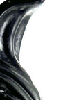 Set of Six Black Steel Feather Wall Hooks