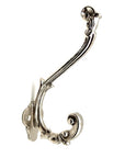 Set of Six Silver Cast Iron Baroque Scroll Wall Hooks