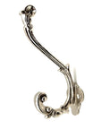Set of Six Silver Cast Iron Baroque Scroll Wall Hooks