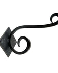 Set of Six Black Cast Iron Scroll Wall Hooks